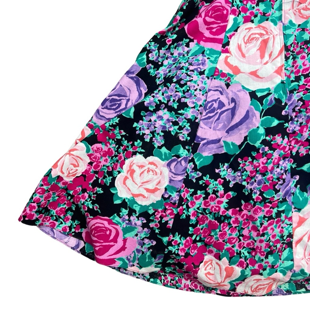 Vintage 90s - Steppin’ Out - Off the Shoulder Floral Dress with Petticoat - 11 - Picture 6 of 7